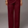 Solid Asymmetrical Trousers>MICAS Fashion