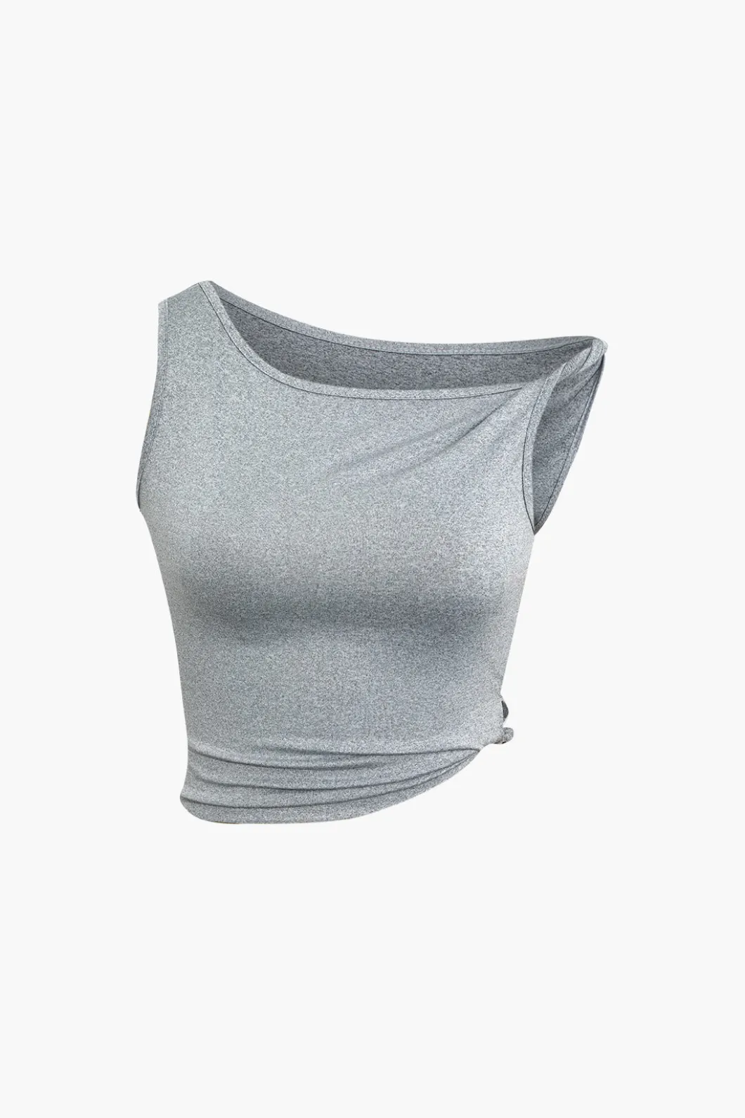 Solid Asymmetrical Twist Knot Top And Midi Skirt Set>MICAS Hot