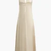 Solid Backless Slip Maxi Dress>MICAS Outlet