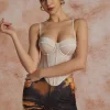 Solid Bustier Corset Top>MICAS Sale