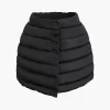 Solid Button Up Puffer Mini Skirt>MICAS Clearance