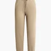 Solid Drawstring Trousers Sets>MICAS Sale