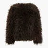 Solid Faux Fur Fringe Coat>MICAS Clearance