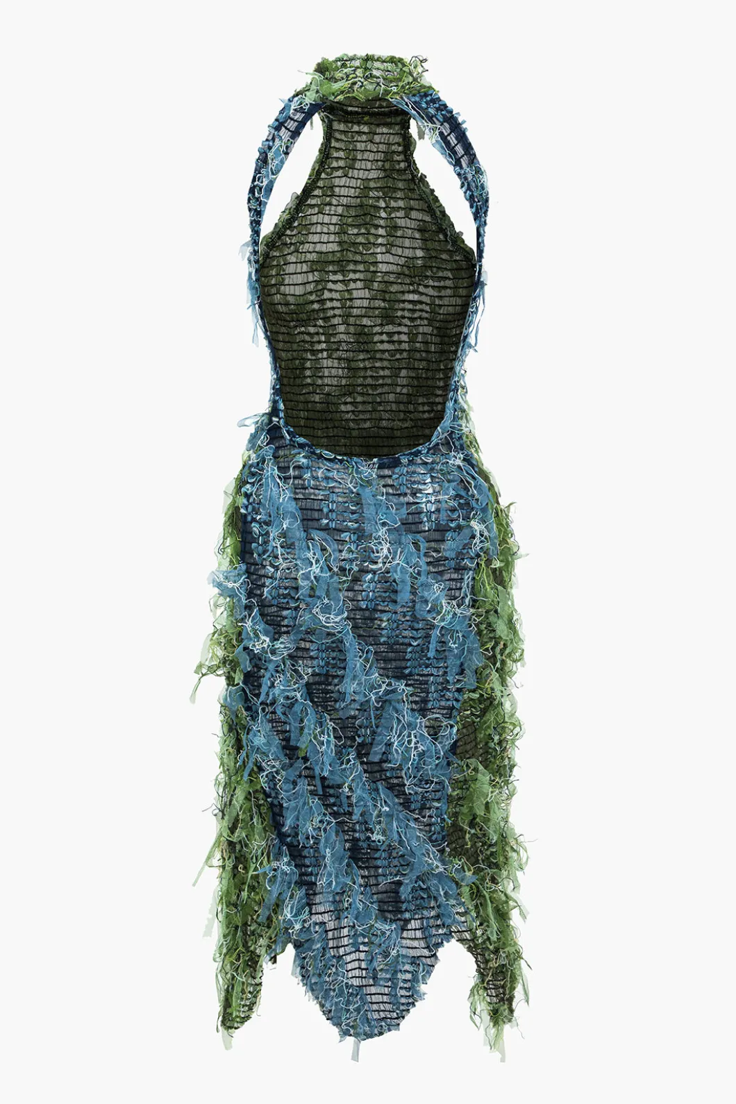 Solid Fringe Backless Midi Dress>MICAS Best