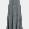 Solid High Waist Sweater Skirt>MICAS Clearance