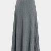Solid High Waist Sweater Skirt>MICAS Clearance