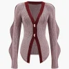 Solid Knit Button Cardigan>MICAS Clearance
