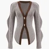 Solid Knit Button Cardigan>MICAS Clearance