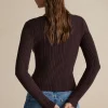 Solid Knit Button Long-Sleeve Top>MICAS Clearance