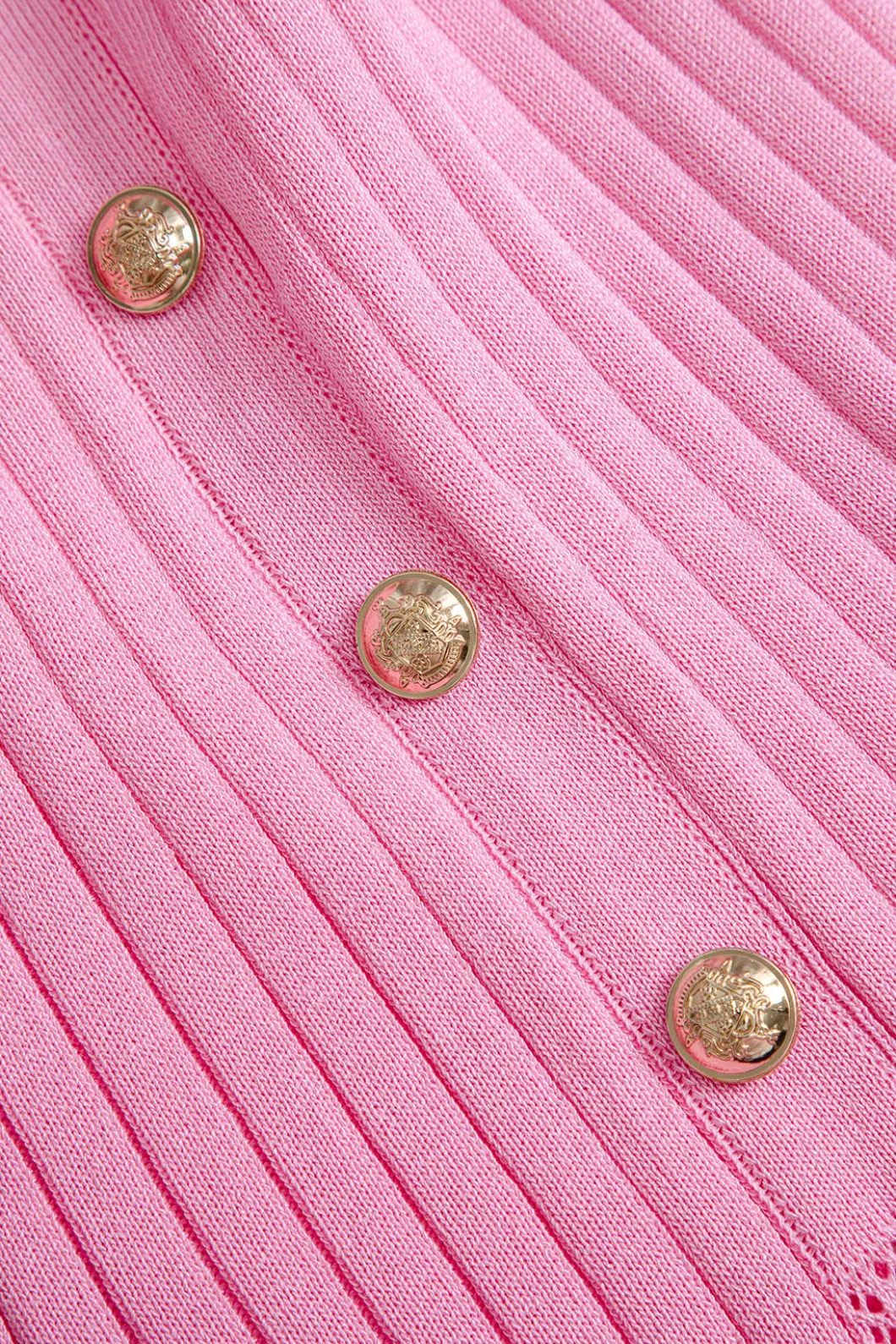 Solid Knit Button Round Neck Short Sleeve Dress>MICAS Clearance