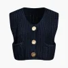 Solid Knit Button Up Vest>MICAS Sale