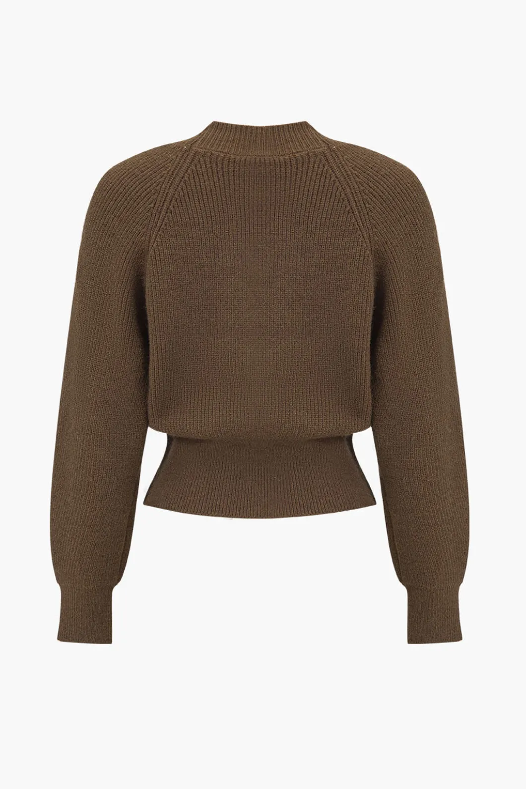 Solid Knit Button V-neck Long Sleeve Cardigan>MICAS Discount