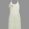 Solid Knit Cut Out Backless Tie-Up Dress>MICAS Fashion