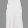 Solid Knit Pleated High Waist Skirt>MICAS Outlet