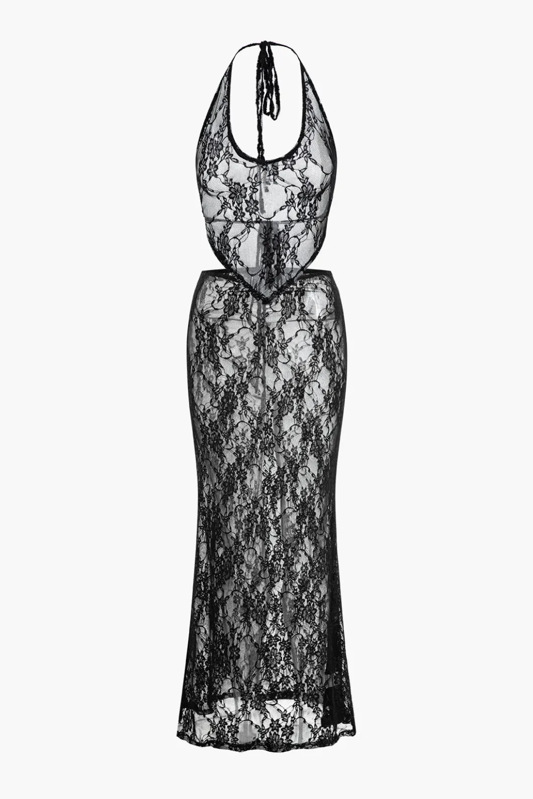 Solid Lace Tie-Up Skirt Set>MICAS Online