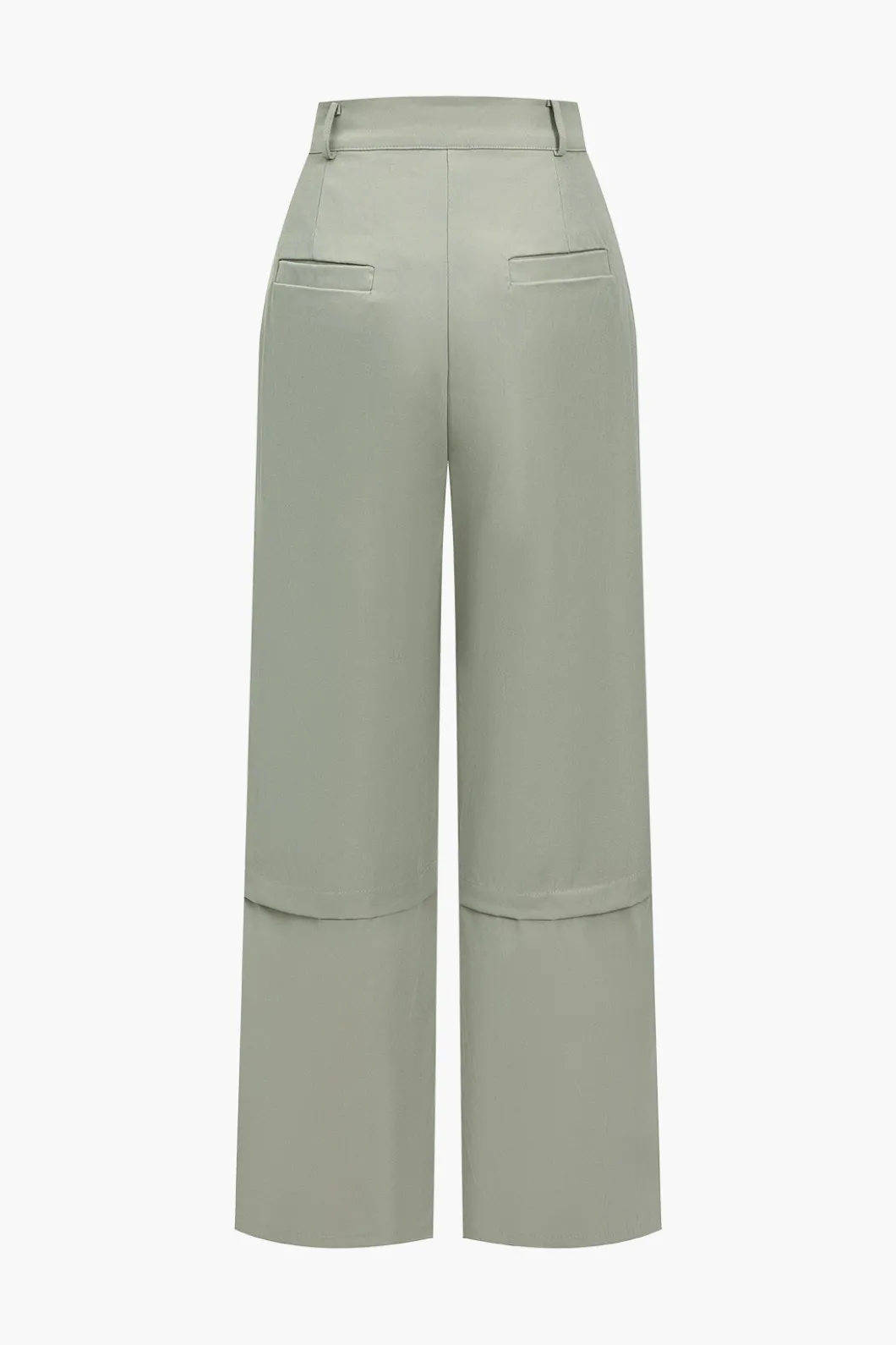 Solid Pocket And Zipper Detail Trouser Set>MICAS Fashion