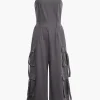 Solid Pocket Slip Jumpsuit>MICAS Best