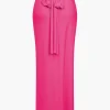 Solid Reversible Asymmetrical Tie-Up Maxi Dress>MICAS Online