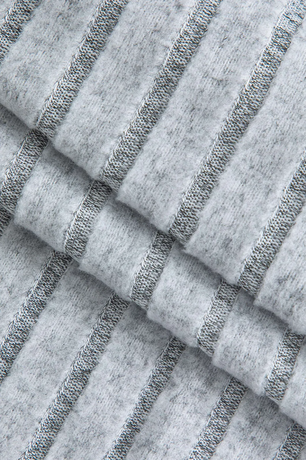 Solid Ribbed Long Sleeve Cut Out Top And Skirt Set>MICAS New