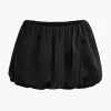 Solid Ruched Mini Skirt>MICAS Best