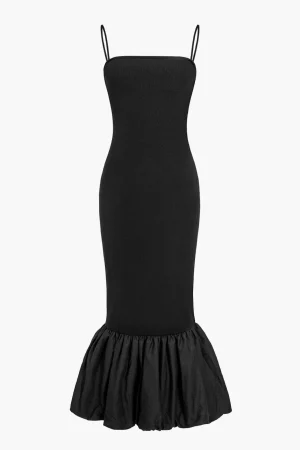 Solid Tie Back Slip Mermaid Sweater Dress>MICAS Outlet