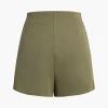 Solid Tie Front Mini Skorts>MICAS New