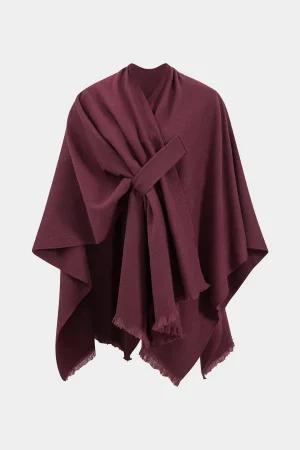 Solid V-neck Split Coat>MICAS Sale