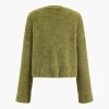 Solid Wool Blend Long Sleeve Sweater Top>MICAS Clearance