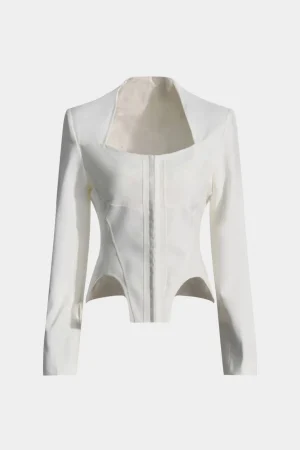 Square Neck Long-Sleeve Top>MICAS Clearance