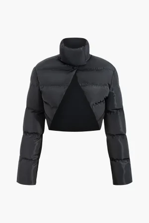 Stand Collar Cut Out Puffer Jacket>MICAS Discount