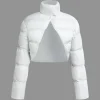 Stand Collar Cut Out Puffer Jacket>MICAS Discount