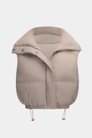 Stand Collar Zipper Sleeveless Vest>MICAS Best