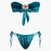 Starfish Decor Knot Ruched Bikini Set>MICAS New