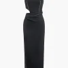 Stitching Cut Out Slip Slit Maxi Dress>MICAS Discount