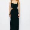 Stitching Cut Out Slip Slit Maxi Dress>MICAS Discount
