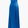 Strapless Sequin Slit Gown Maxi Dress>MICAS Outlet