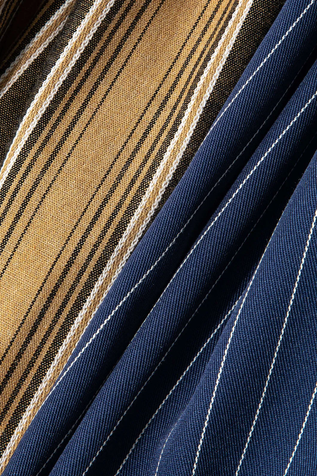 Stripe Asymmetrical Detail Color Block Print Trousers>MICAS Hot