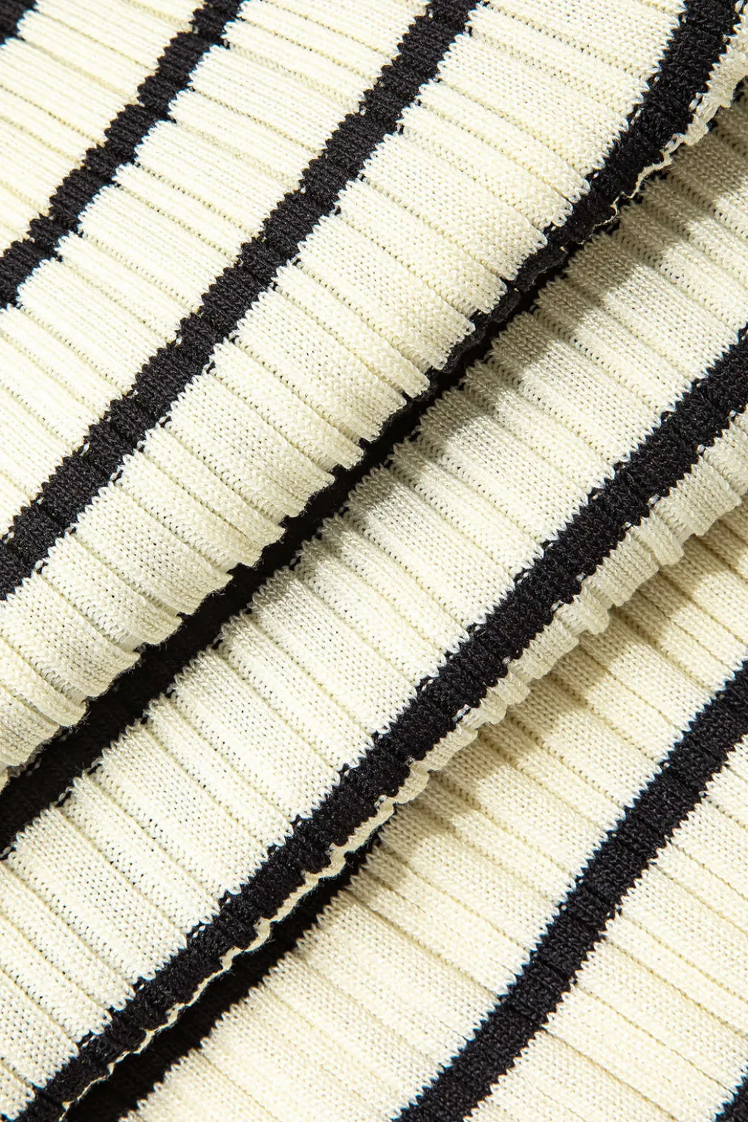 Stripe Print Knit Wrap Off Shoulder Dress>MICAS Fashion