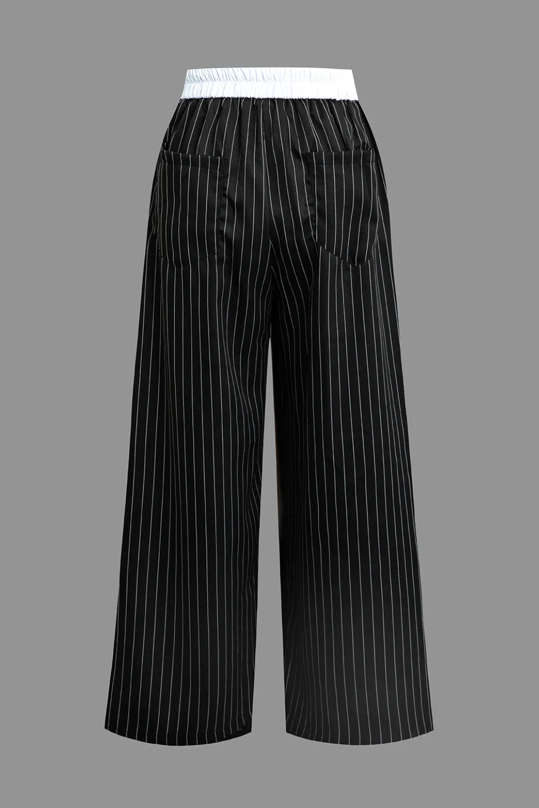 Stripe Print Low Waist Trousers>MICAS New