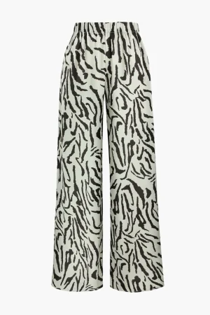 Stripe Print Wide Leg Trousers>MICAS Outlet