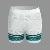 Striped Crochet Knit Cardigan and Shorts Set>MICAS Best