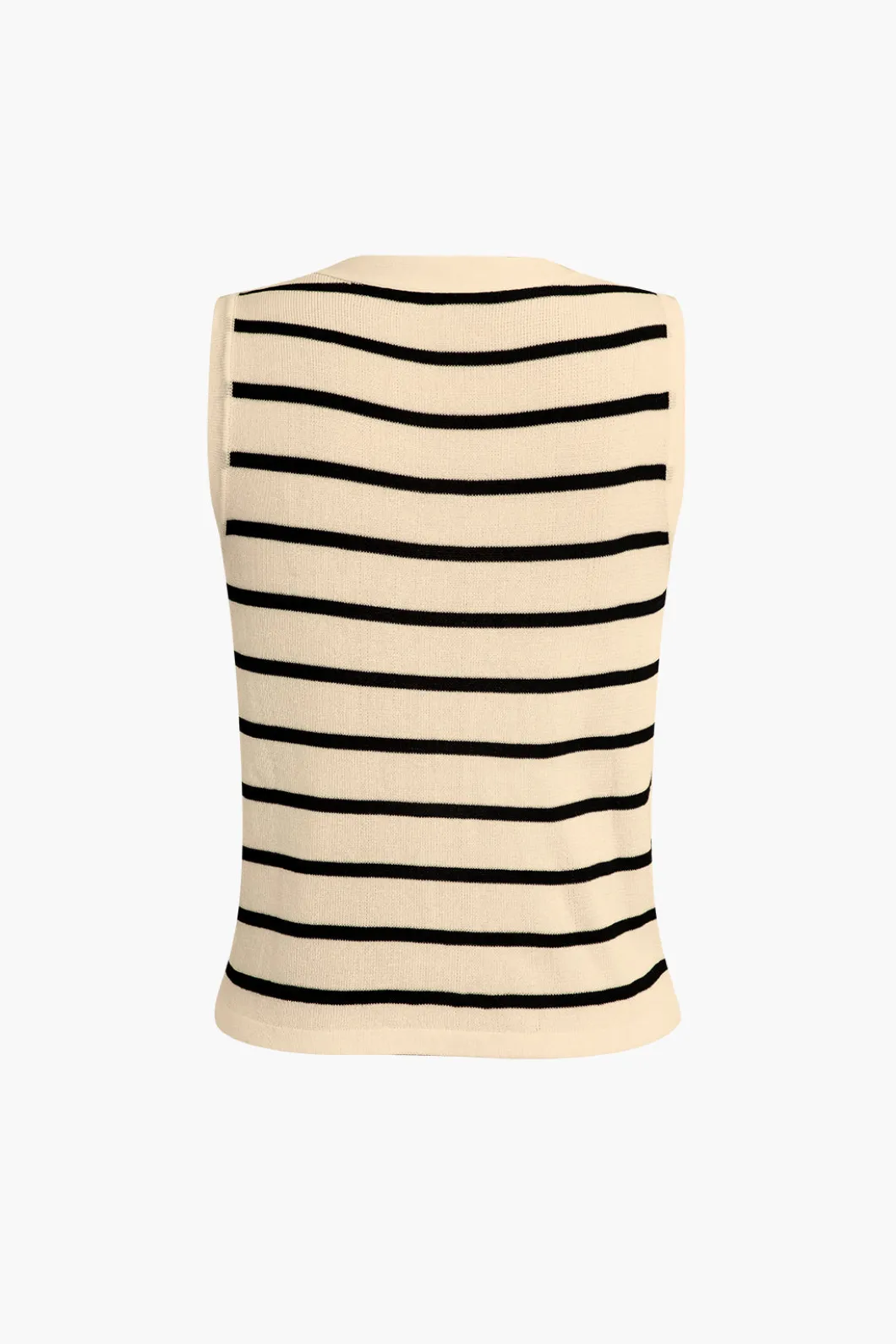 Striped Knit Sleeveless Vest And Shorts Set>MICAS New