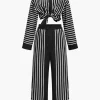 Stripes Print Shirt And Trousers Set>MICAS Clearance