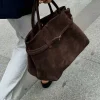 Suede Tote Bag With Buckle Detail>MICAS Discount
