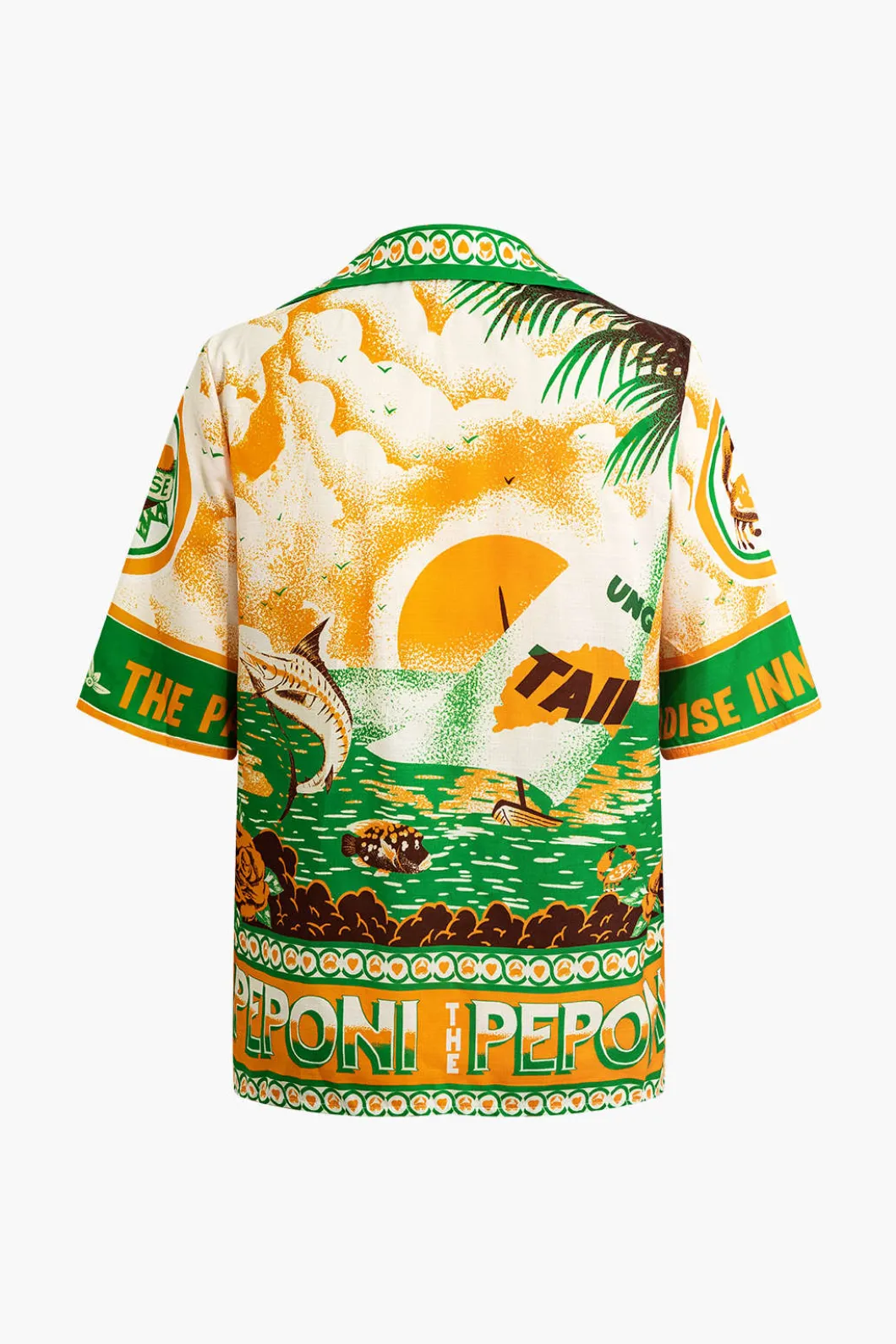 Summer Beach Print Tie-Front Shirt And Shorts Set>MICAS Clearance