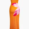 Sunny Floral Cascade Strapless Midi Dress>MICAS Sale