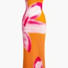 Sunny Floral Cascade Strapless Midi Dress>MICAS Sale