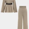 Sweater Belted Top And Pants Set>MICAS Hot