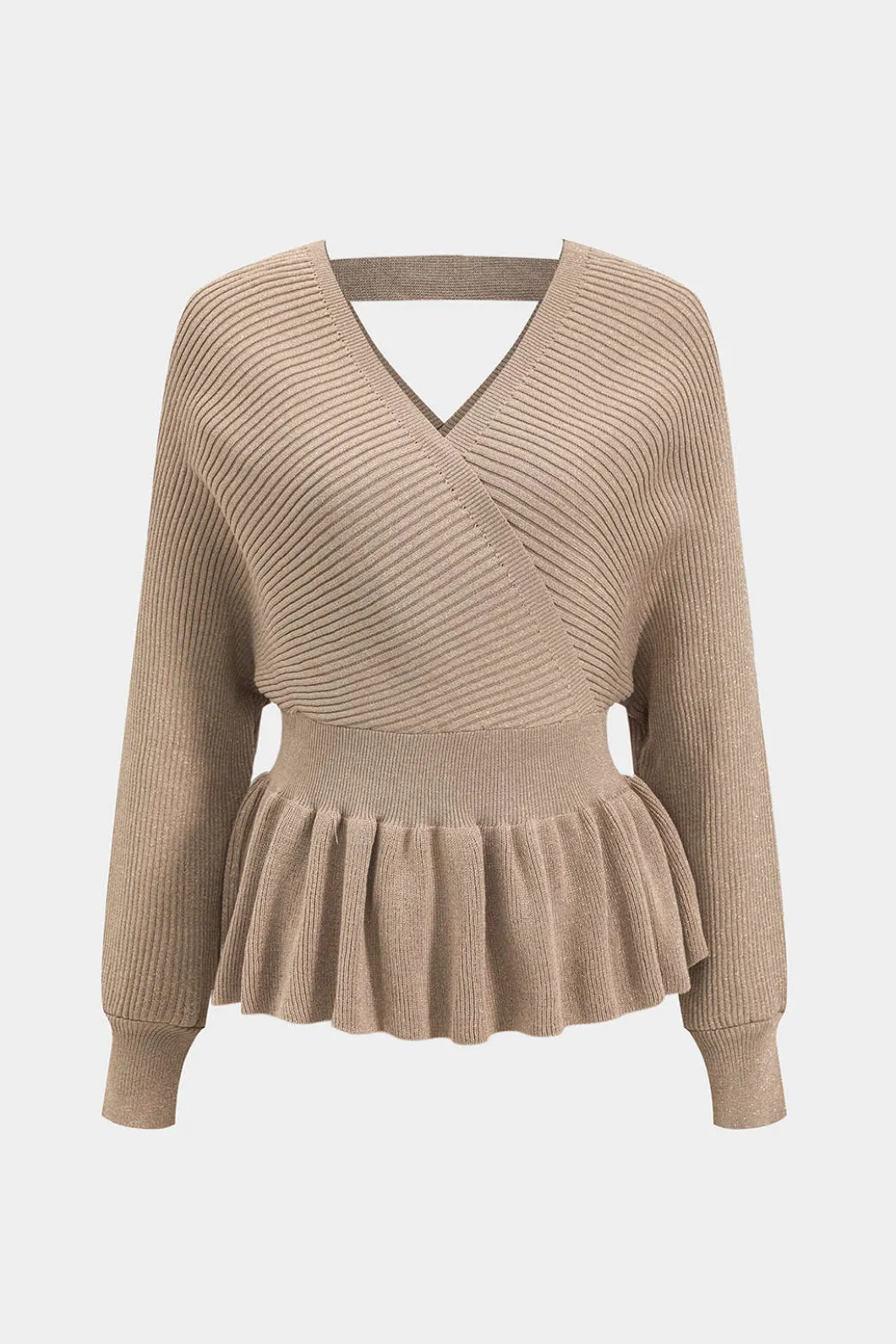 Sweater Knit Ruffle Top And Skirt Set>MICAS Hot