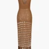 Tassel Hem Crochet Knit Cover Up Dress>MICAS Best